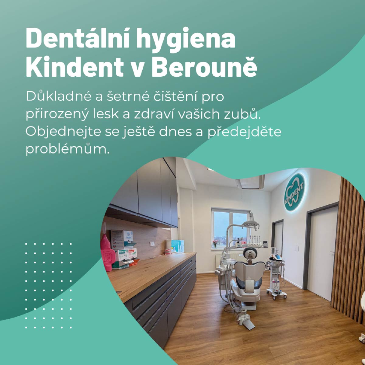 Kindent - Dentální hygiena Facebook ad: Dentální hygiena bez čekání