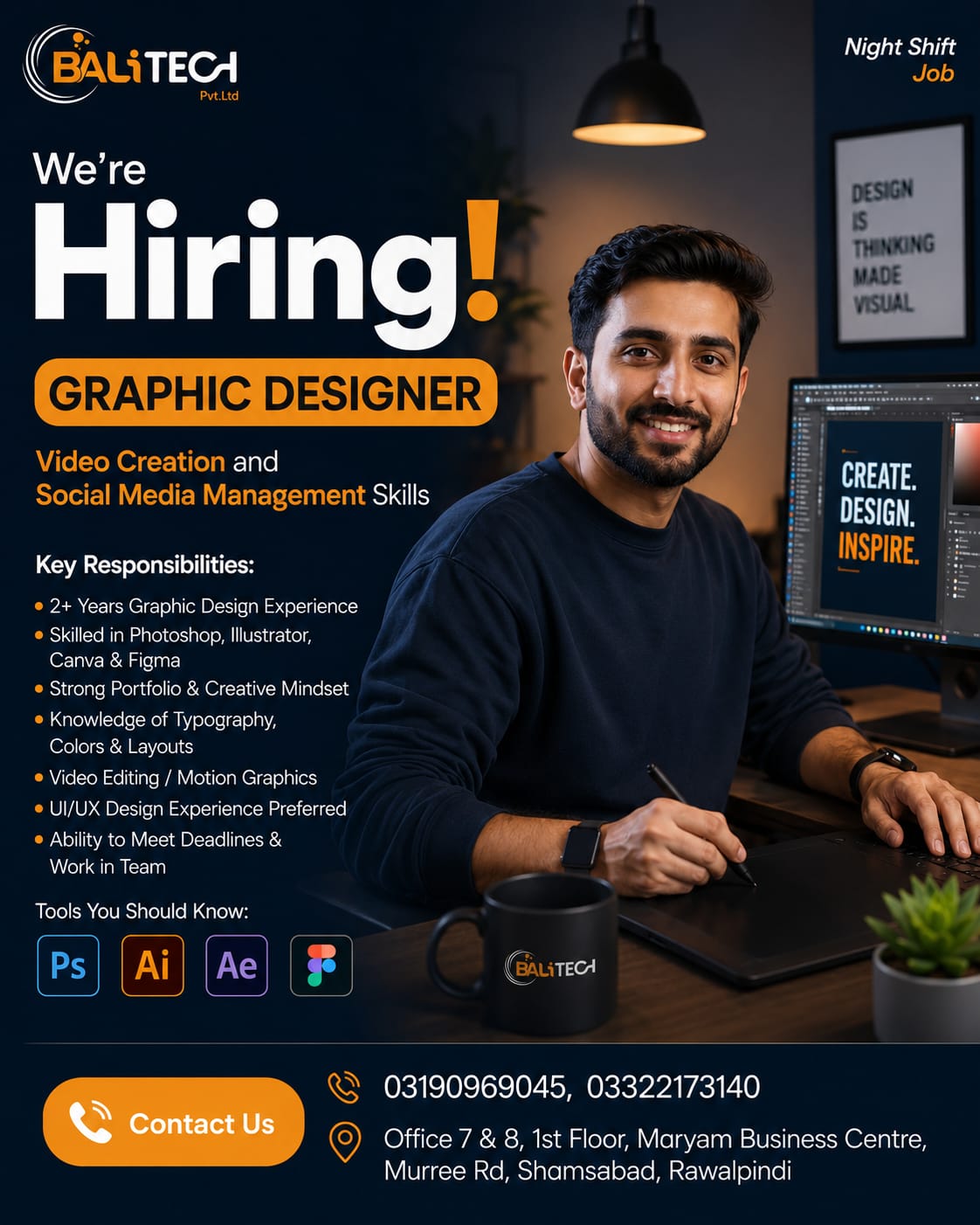 Bali Tech Pvt.Ltd Facebook ad: We’re hiring a Graphic Designer!