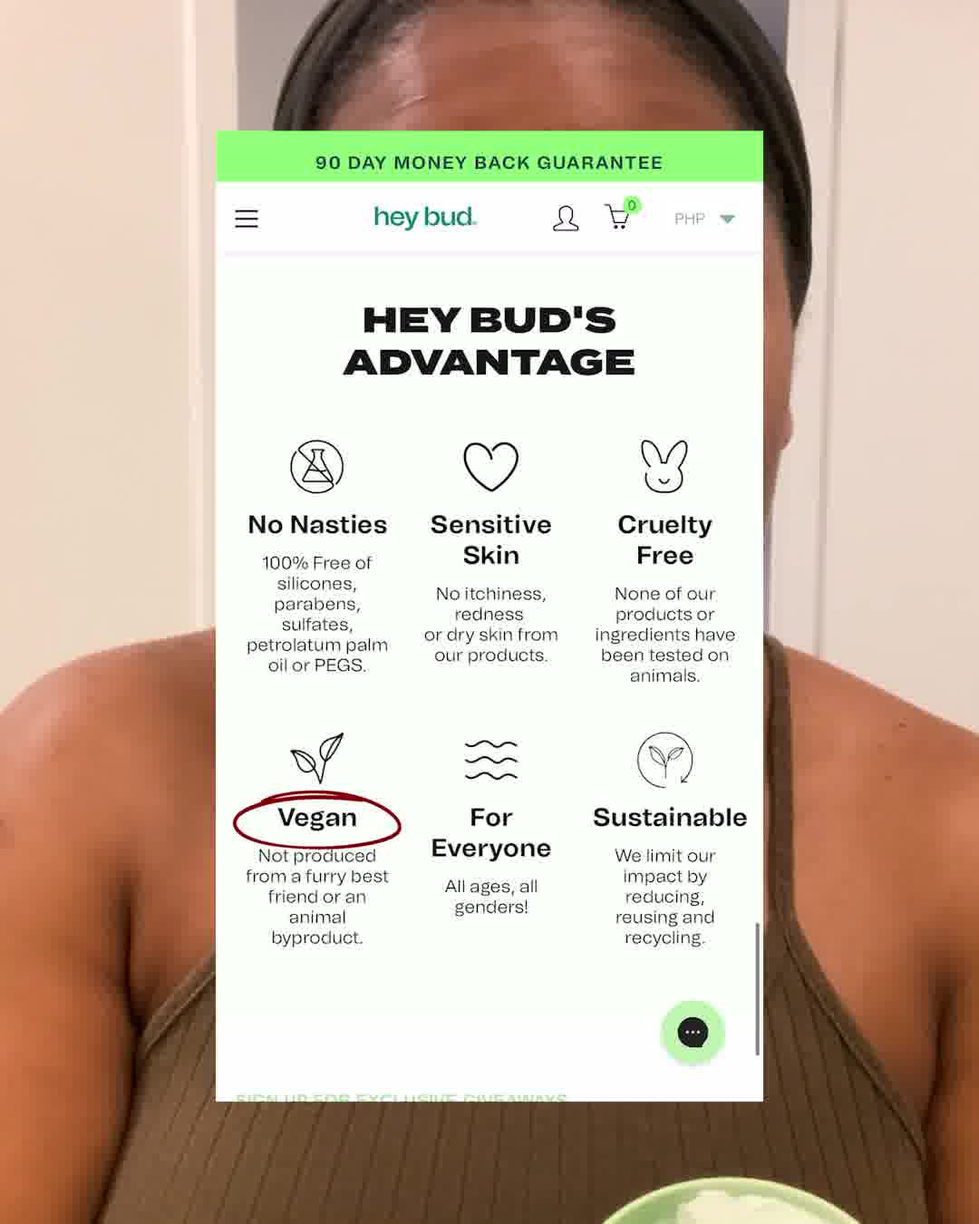 Hey Bud Skincare Facebook ad: Clearer Skin After Just One Week