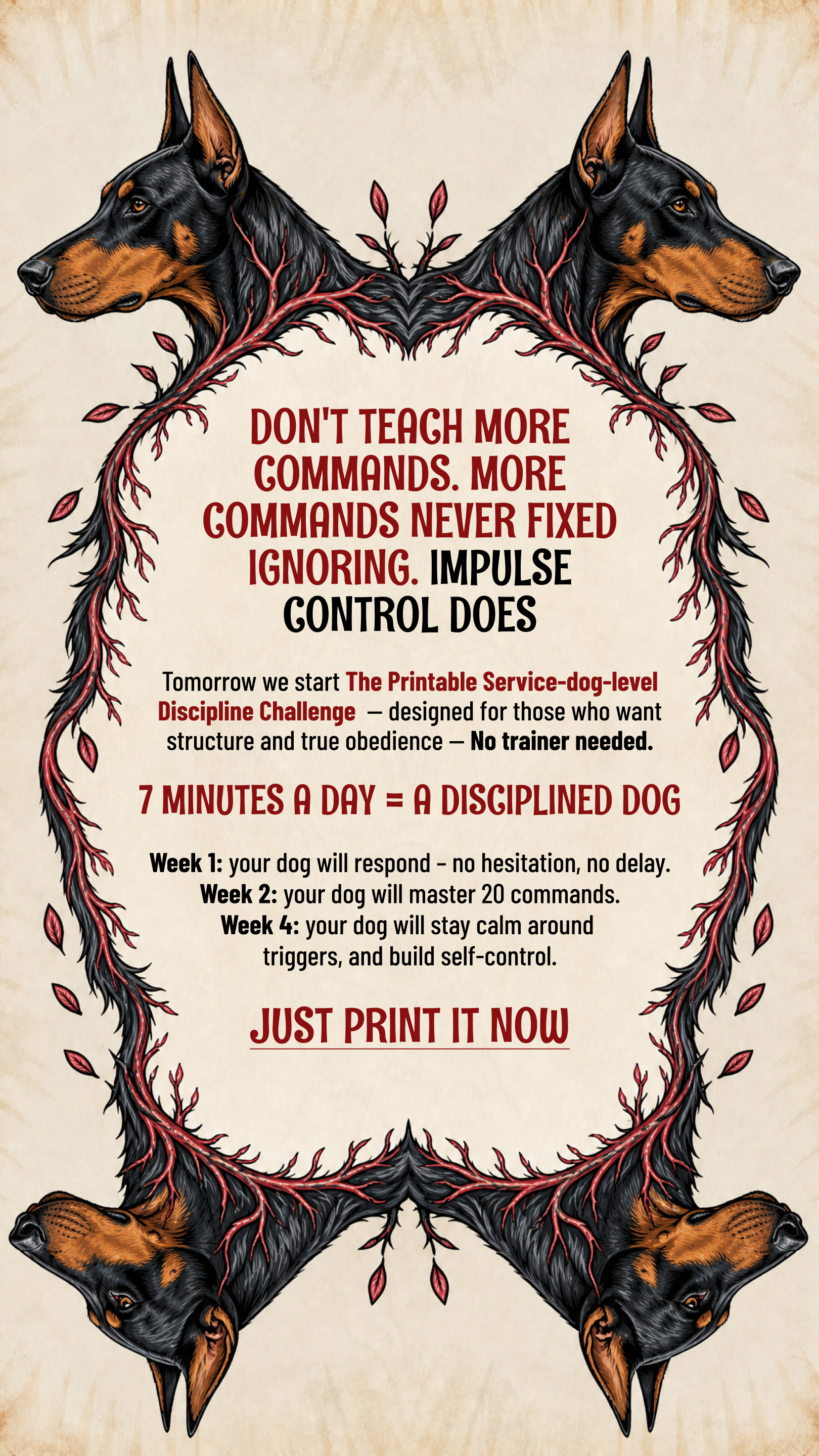 Dog Training Program Facebook ad: Take the lead. Start now
