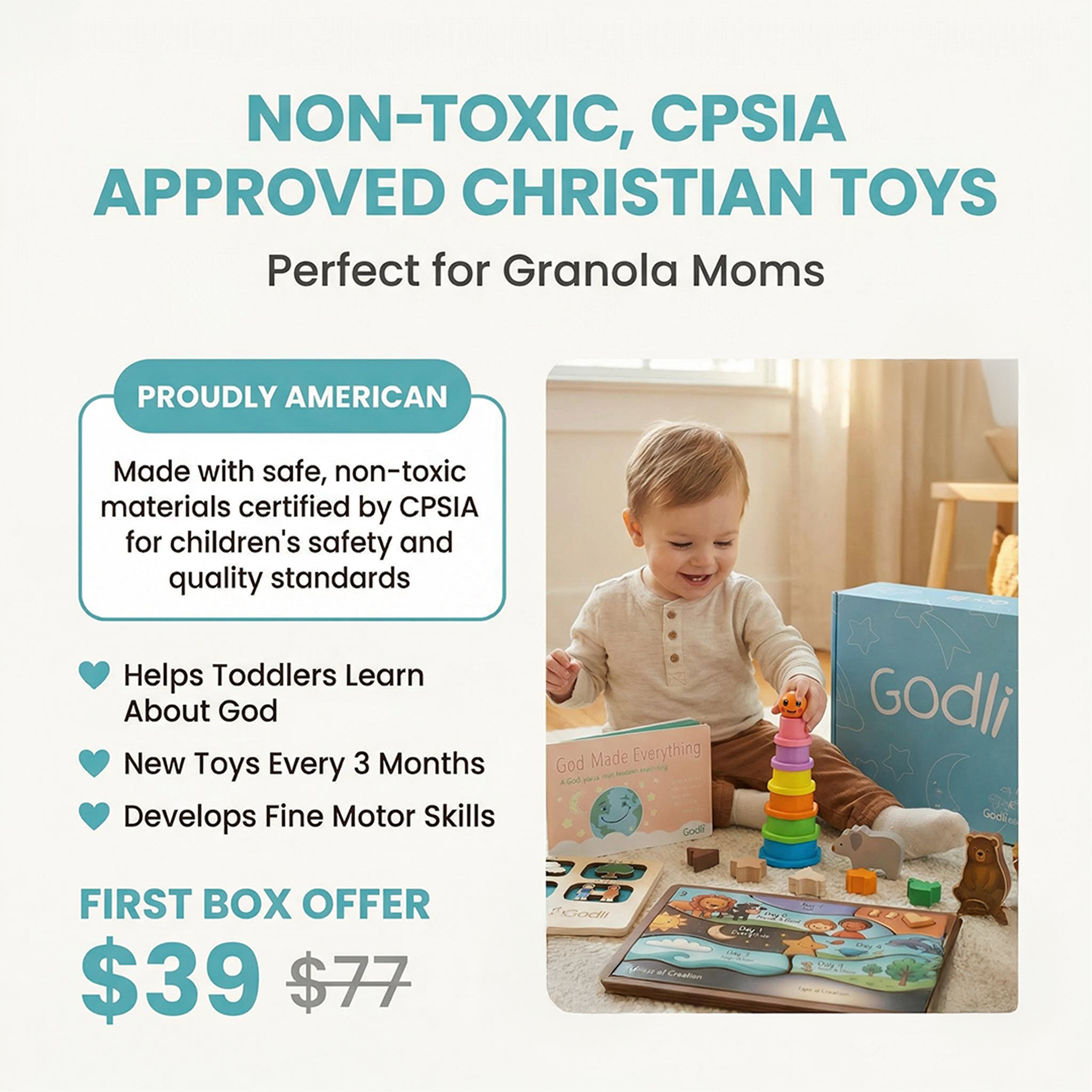 Godli Facebook ad: Help Your Child Grow With God