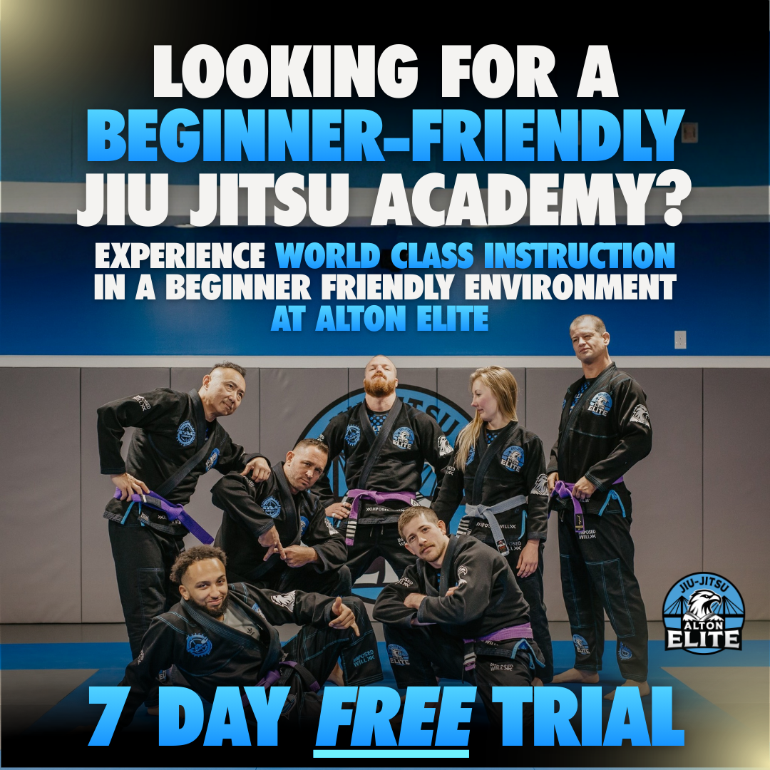 Alton Elite Jiu-Jitsu Facebook ad: Full 7 Days Of Free Training