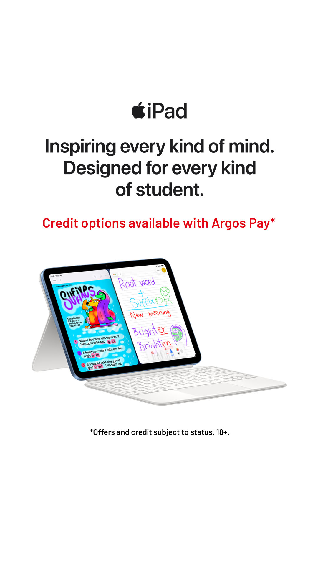 Argos Facebook ad: Do more on iPad