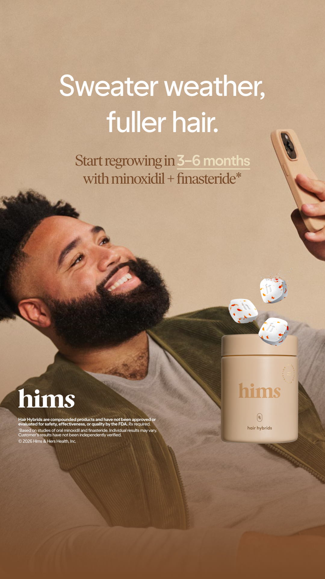 hims Facebook ad: Get started today