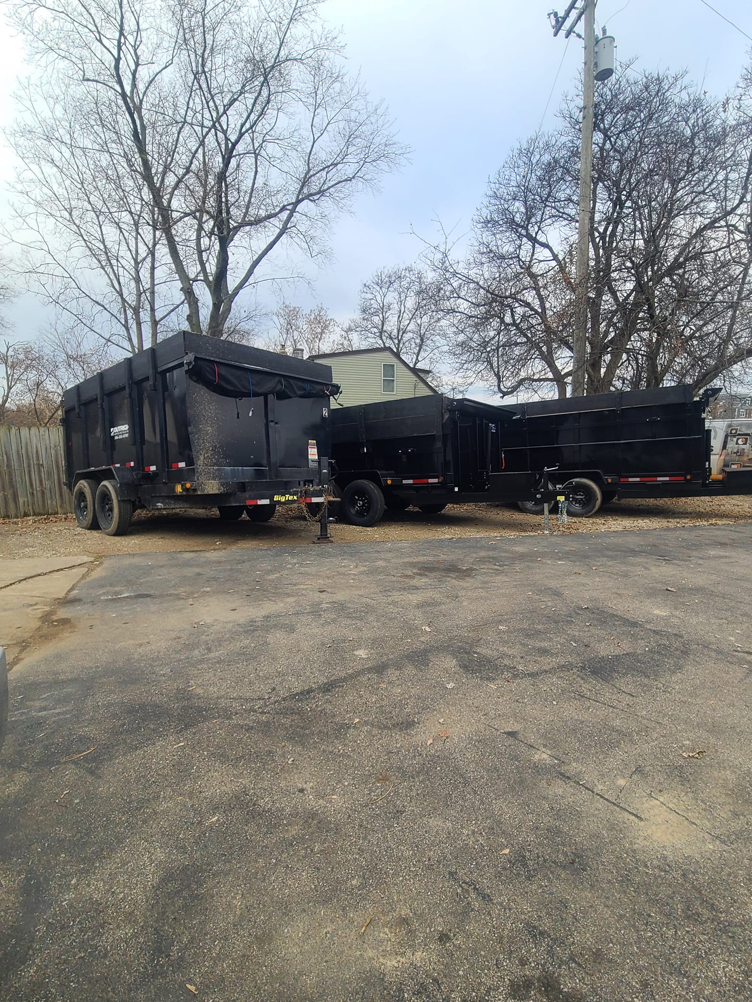 Outright dumpsters and trailer rentals Facebook ad: Book your dumpster rental today!