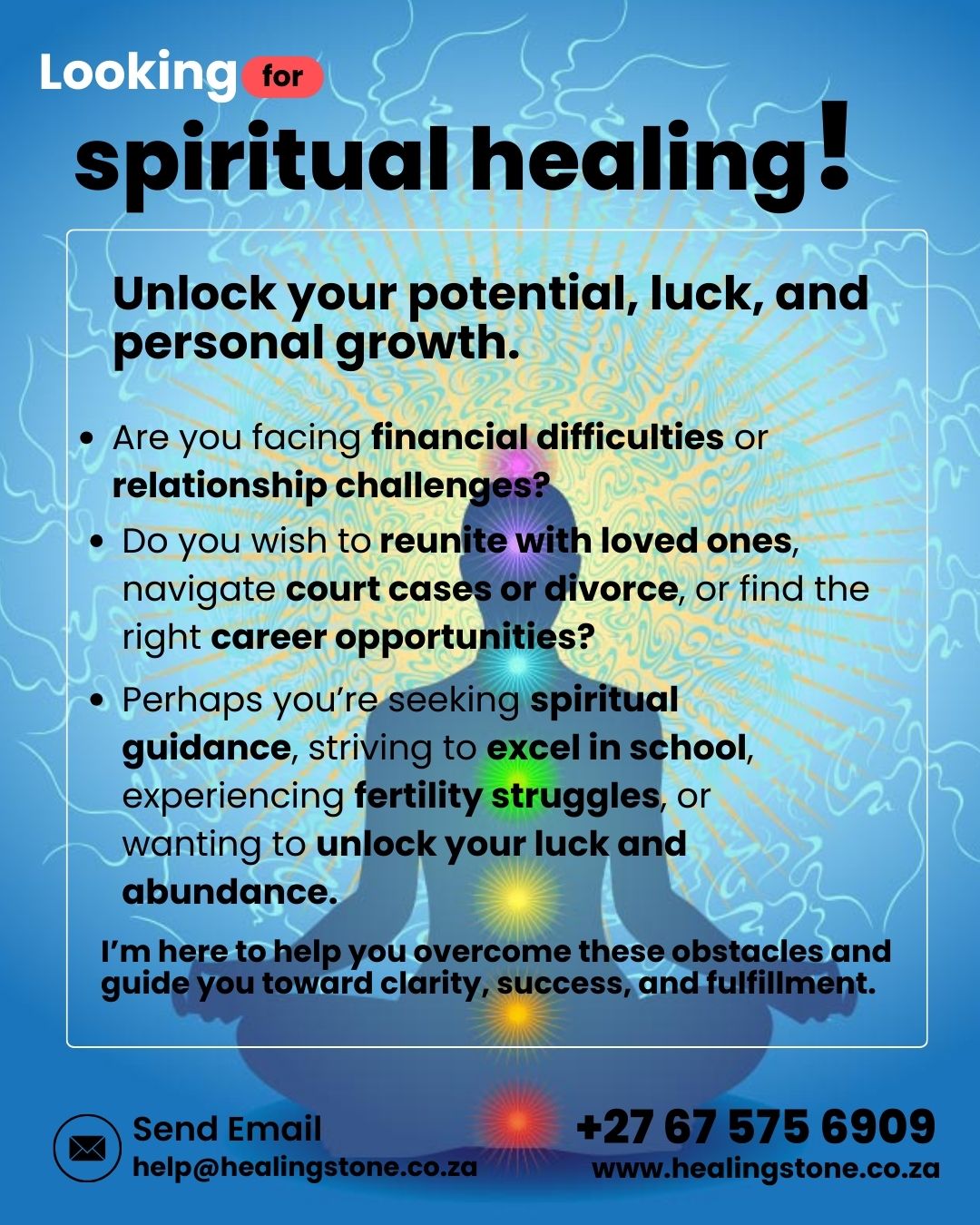 Healing Stones Facebook ad: Stressed about finances, relationships or life's…