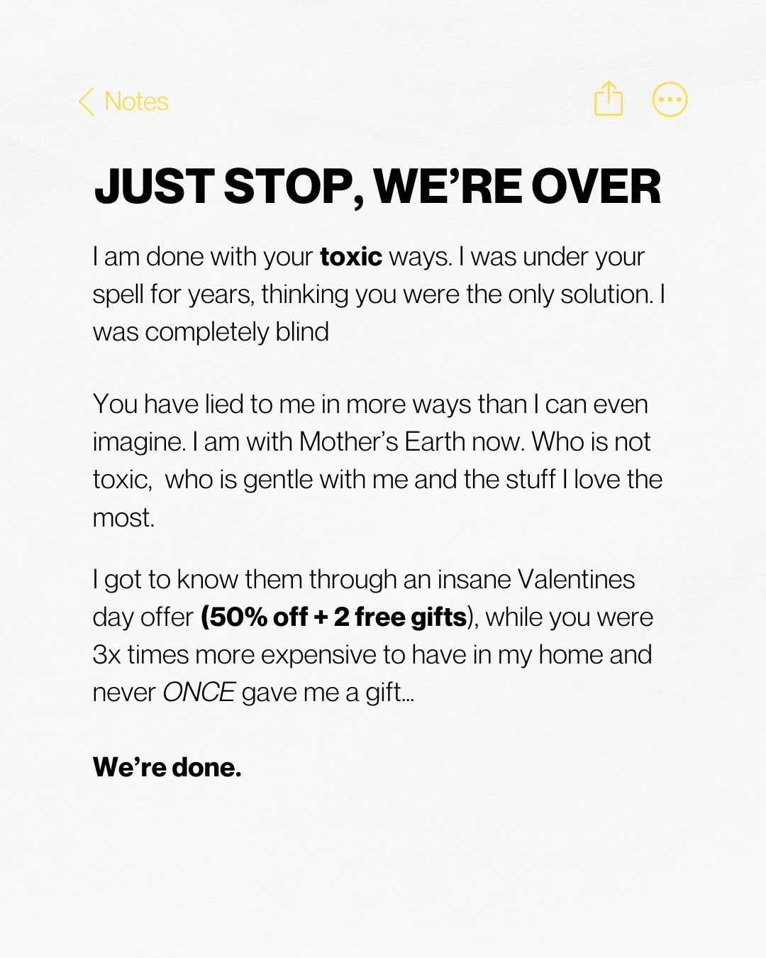 Mothers Earth Facebook ad