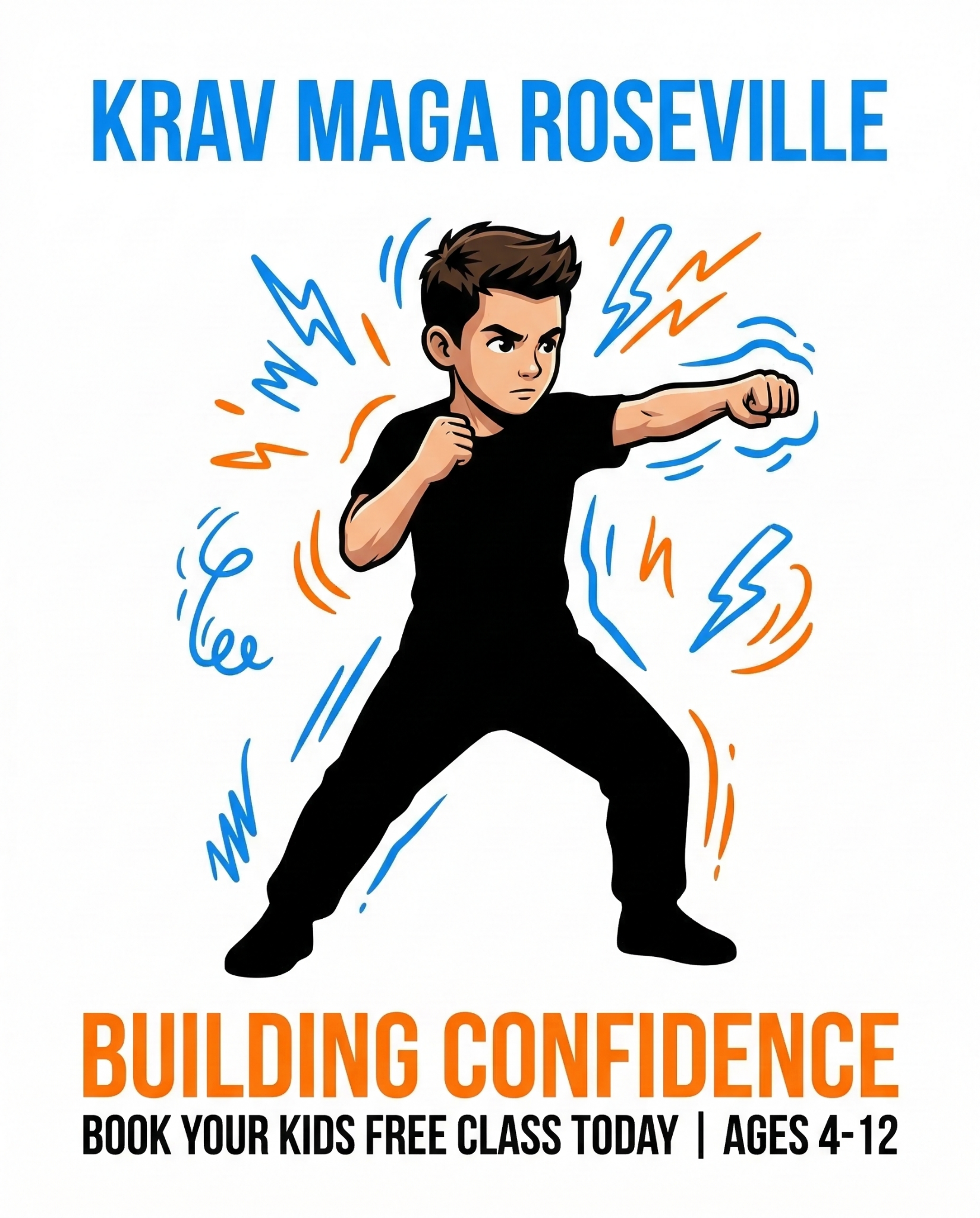 K3 Martial Arts Center Facebook ad: Free Kids Krav Maga Class in Roseville