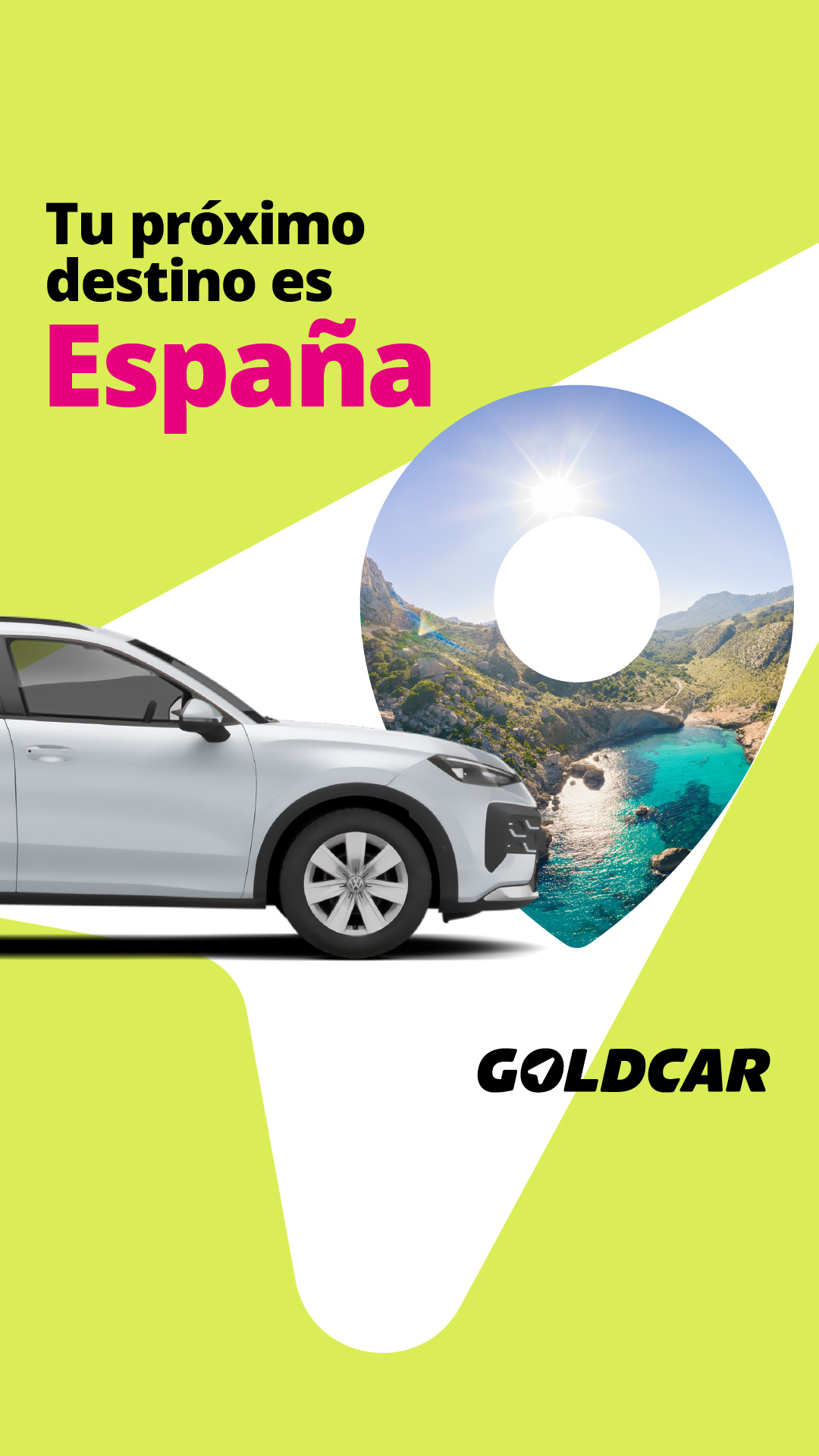 Goldcar Facebook ad: Solo te falta el coche.