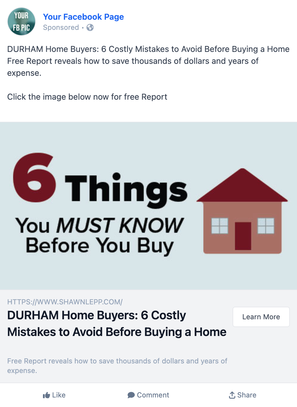 Keller Williams Energy Lepp Group Real Estate, Brokerage Facebook ad from Jul 14, 2025