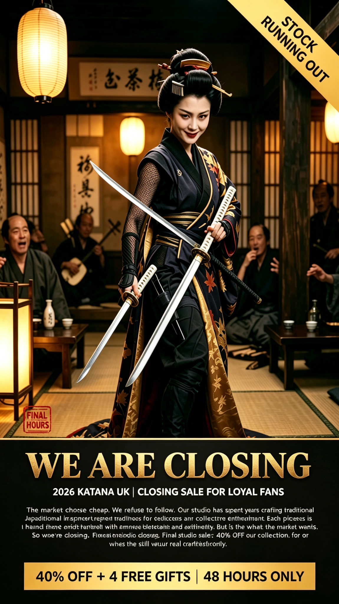 Swordforsale UK Facebook ad from Jun 22, 2026