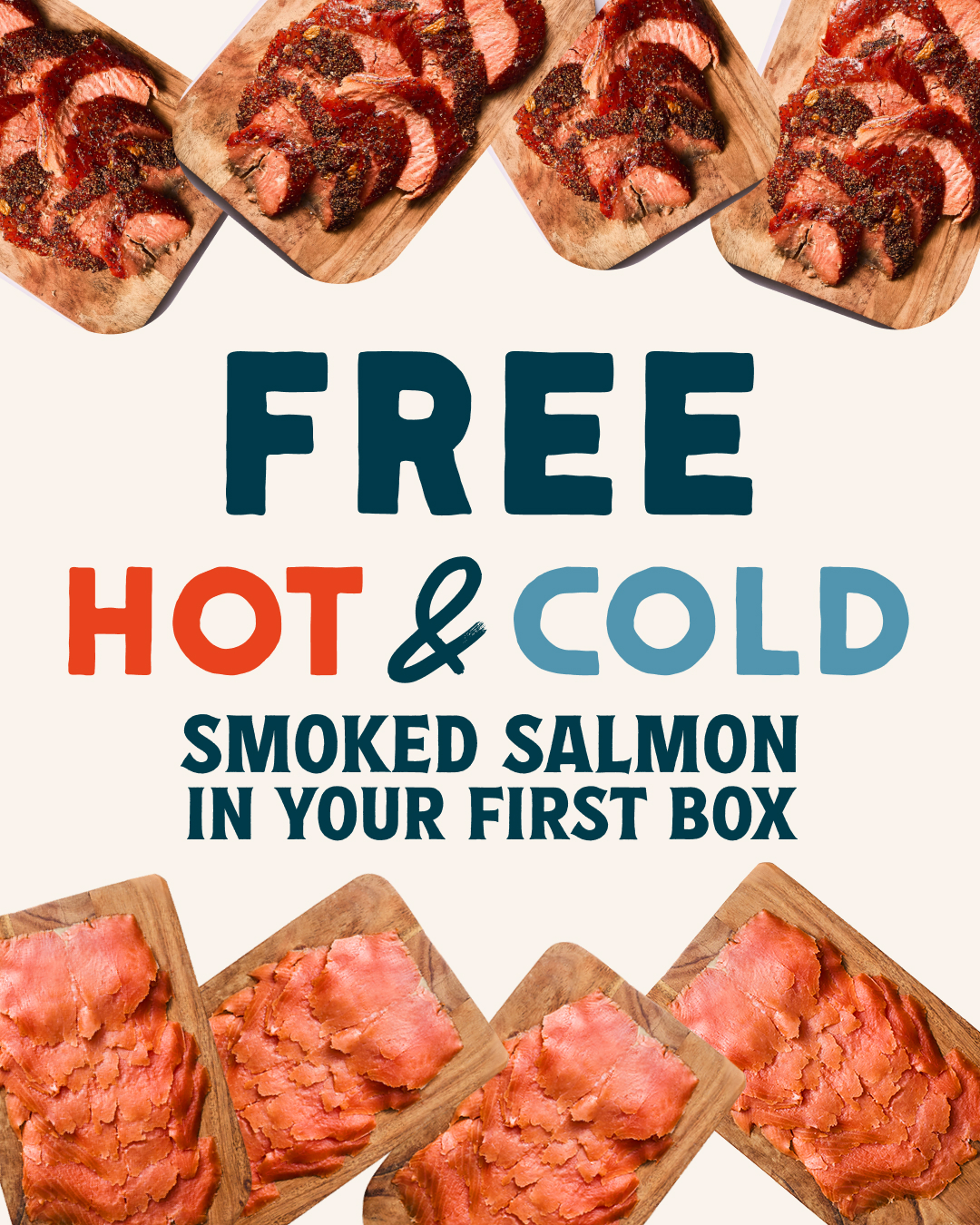 Wild Alaskan Company Facebook ad: Get 2 Free Packs of Smoked Salmon!