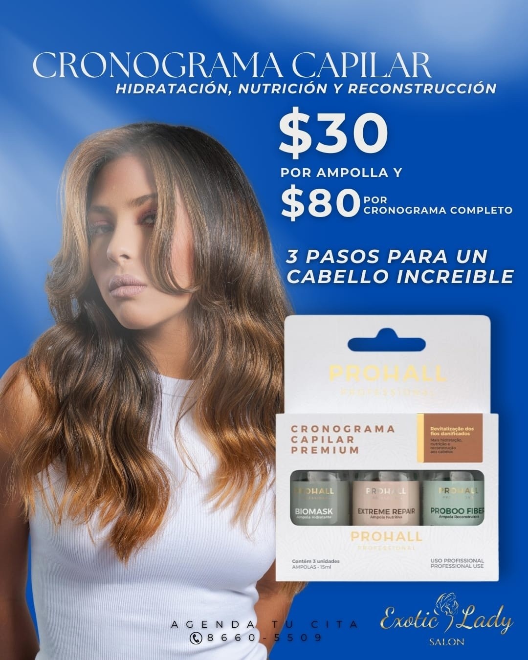 Salón de belleza Exotic Lady Facebook ad: El cabello Perfecro necesita más que color: necesita…