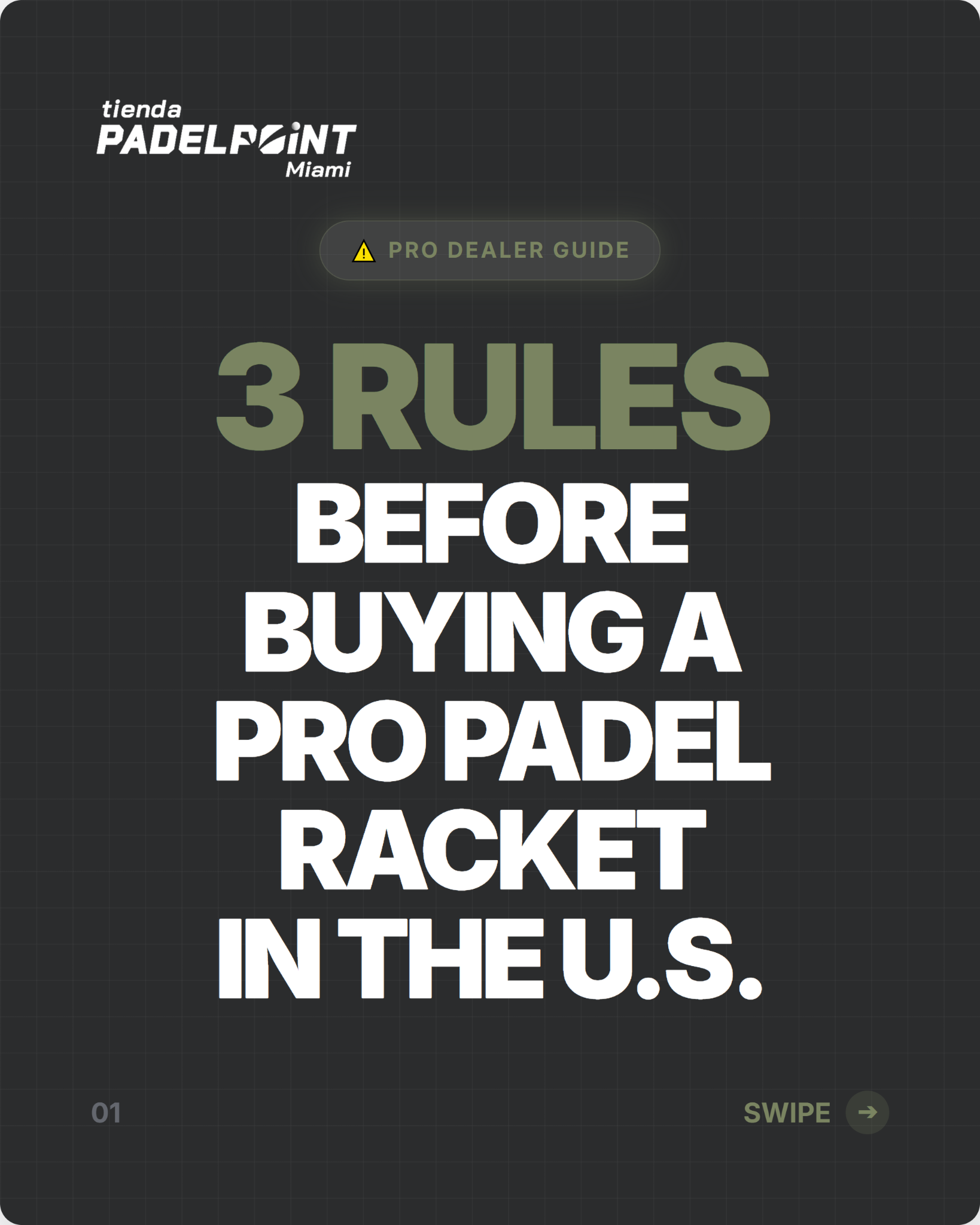 Tienda PadelPoint Miami Facebook ad: Buying a high-end padel racket in the United…