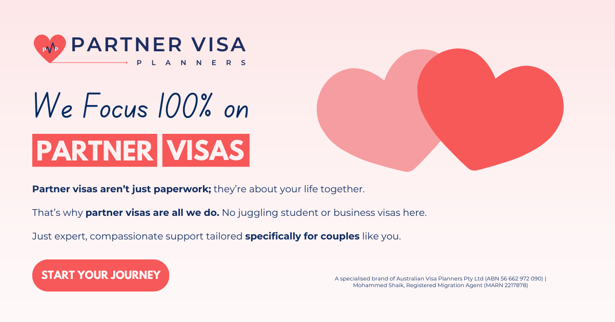 Partner Visa Planners Facebook ad from Jun 19, 2025