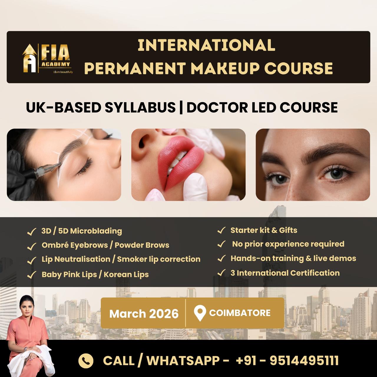 Dr Hemamalini M Facebook ad: Become a certified Permanent Makeup Artist UK Based…