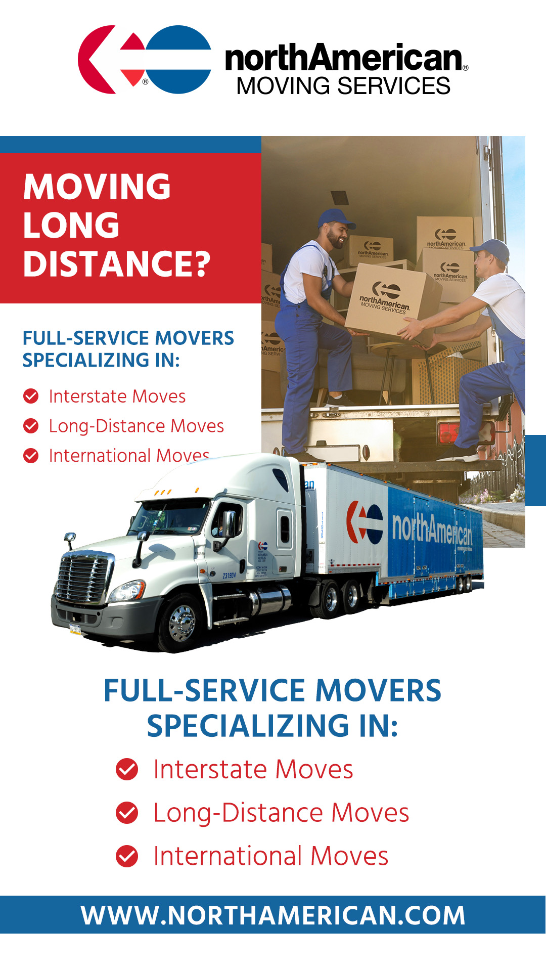 North American Van Lines Facebook ad from Jan 15, 2026