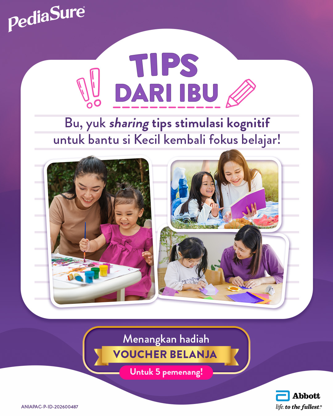 PediaSure Indonesia Facebook ad: Cek Pertumbuhan Ideal si Kecil Di Sini - PediaSure