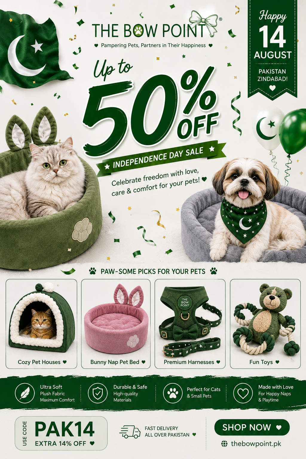 The Bow point ~ (Pet accessories) Facebook ad