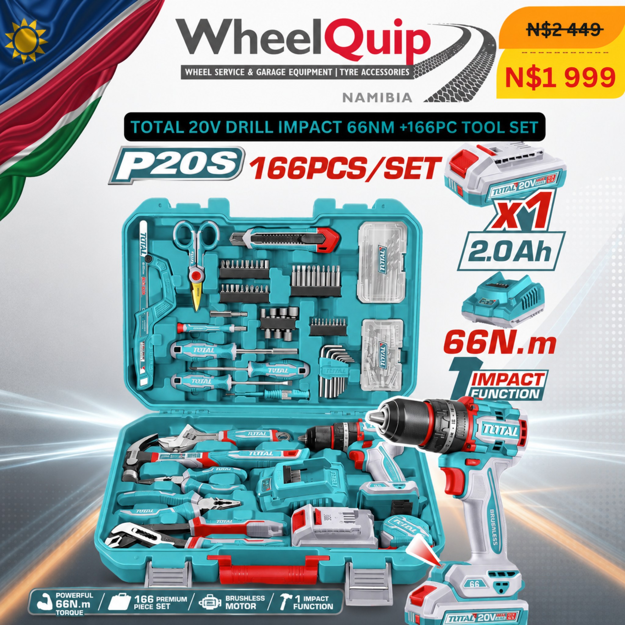 Wheelquip Namibia Facebook ad: NEW & IMPROVED, SAME PRICE!