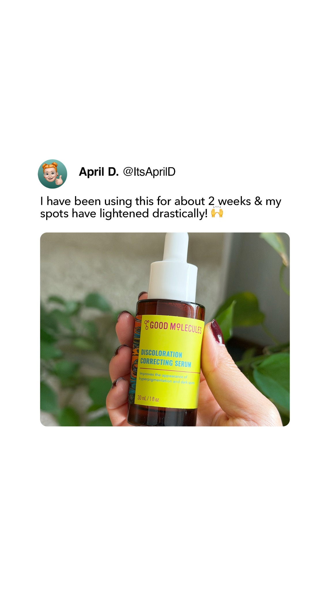 Good Molecules Facebook ad: Over 5,000 Reviews