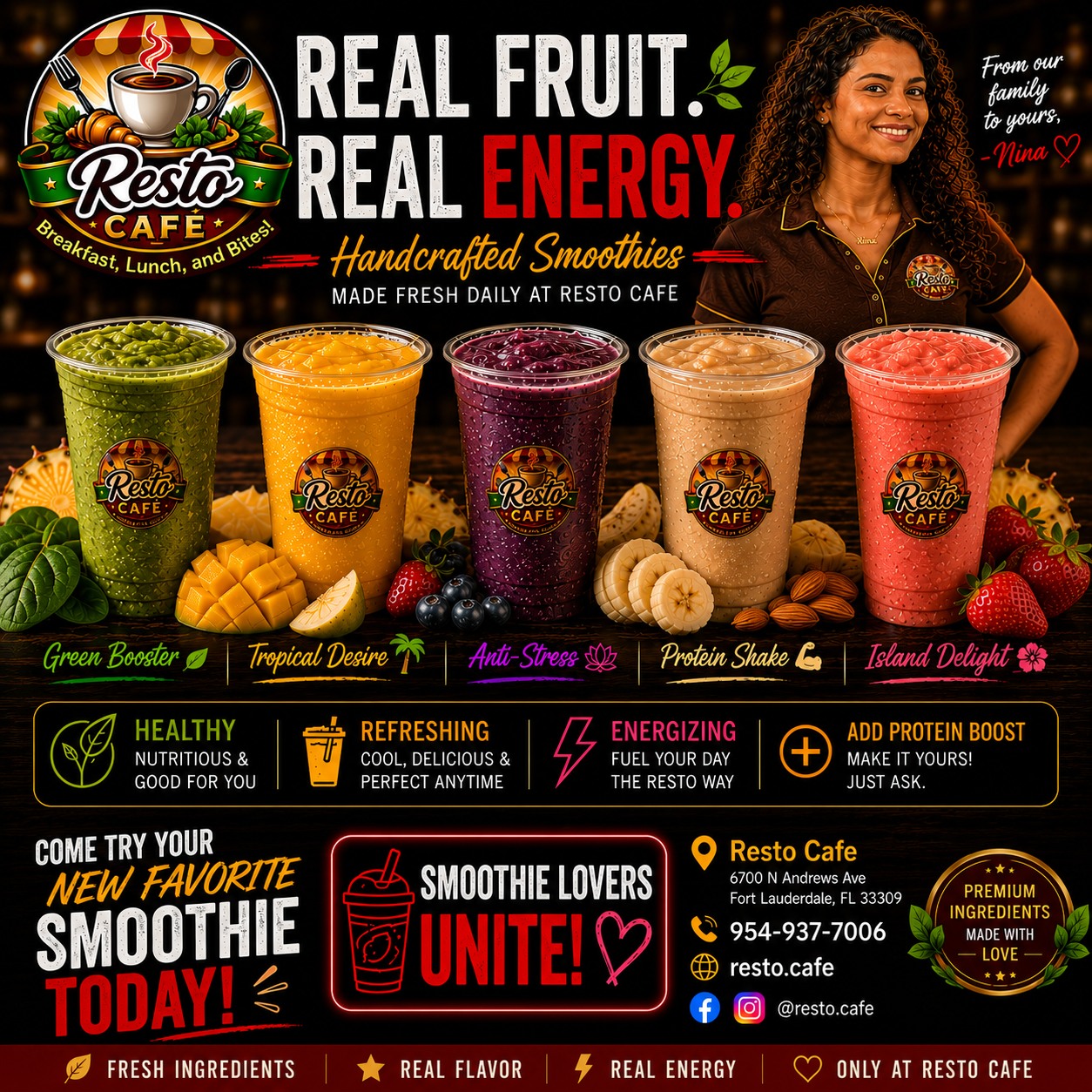 Resto Cafe Facebook ad: Resto Cafe, Coffee place in Fort Lauderdale