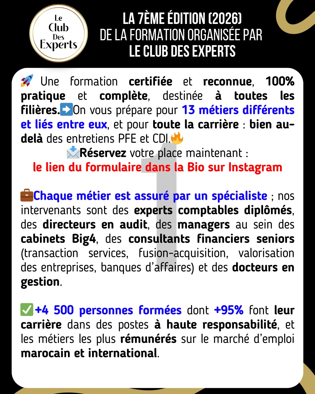 Le Club Des Experts Facebook ad: Le Club Des Experts annonce l’ouverture des inscriptions…