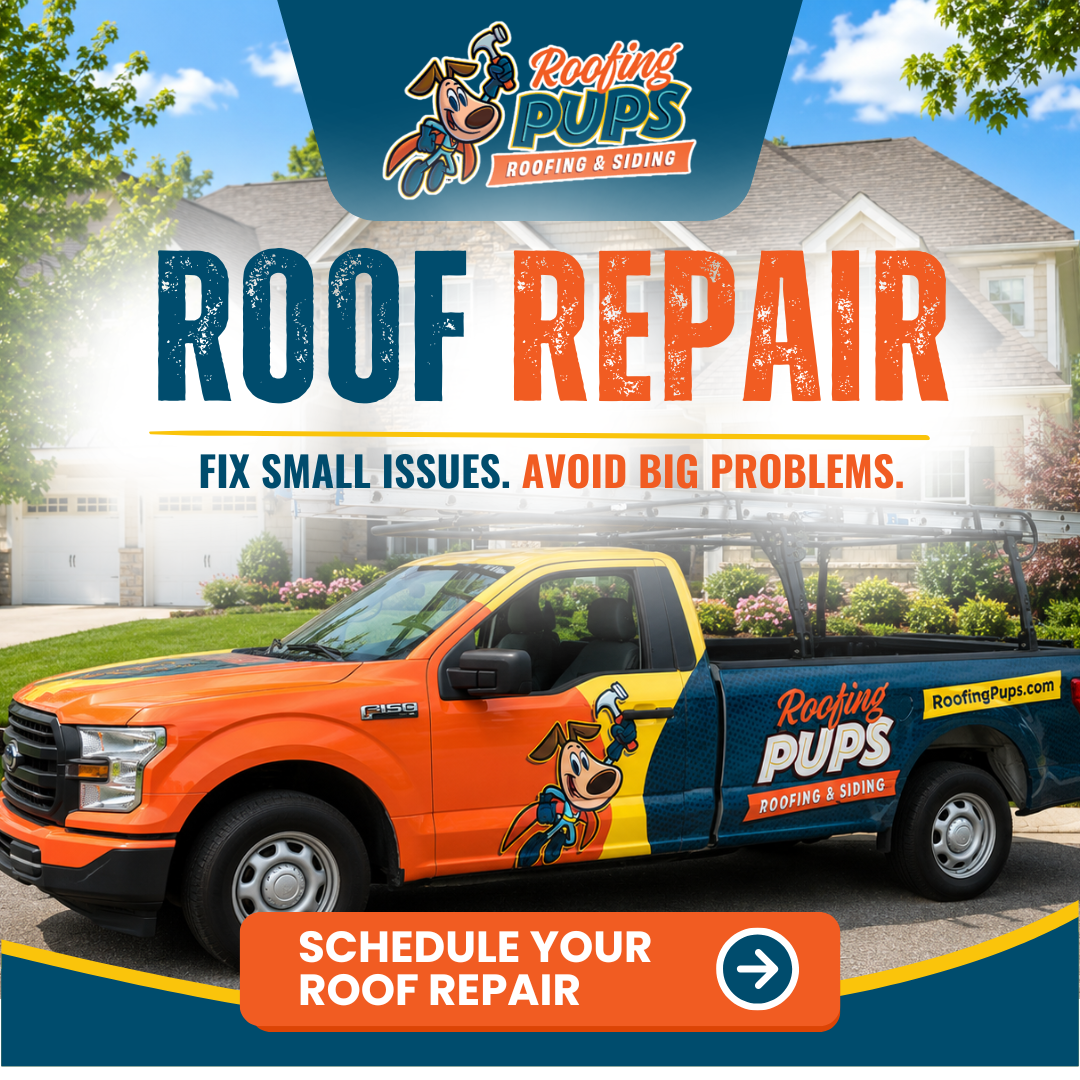 Roofing Pups, Roofing & Siding Facebook ad