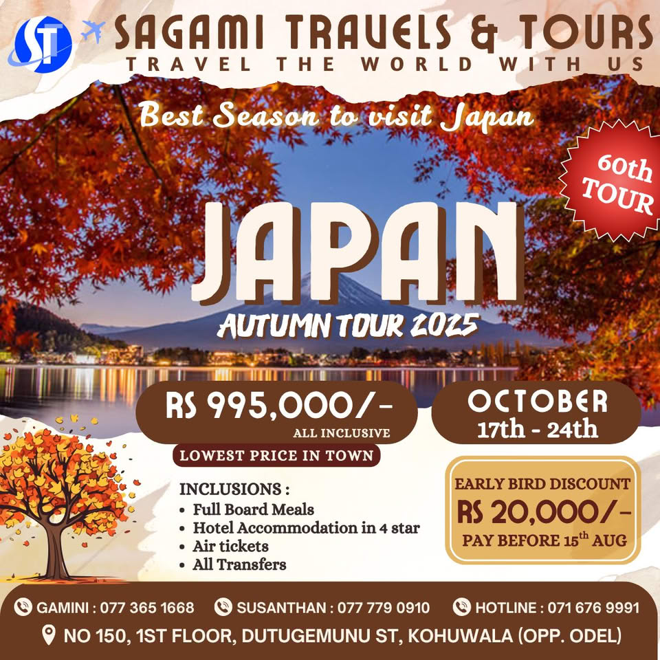 Sagami Travels & Tours Facebook ad: Ready to explore the best season of Japan?