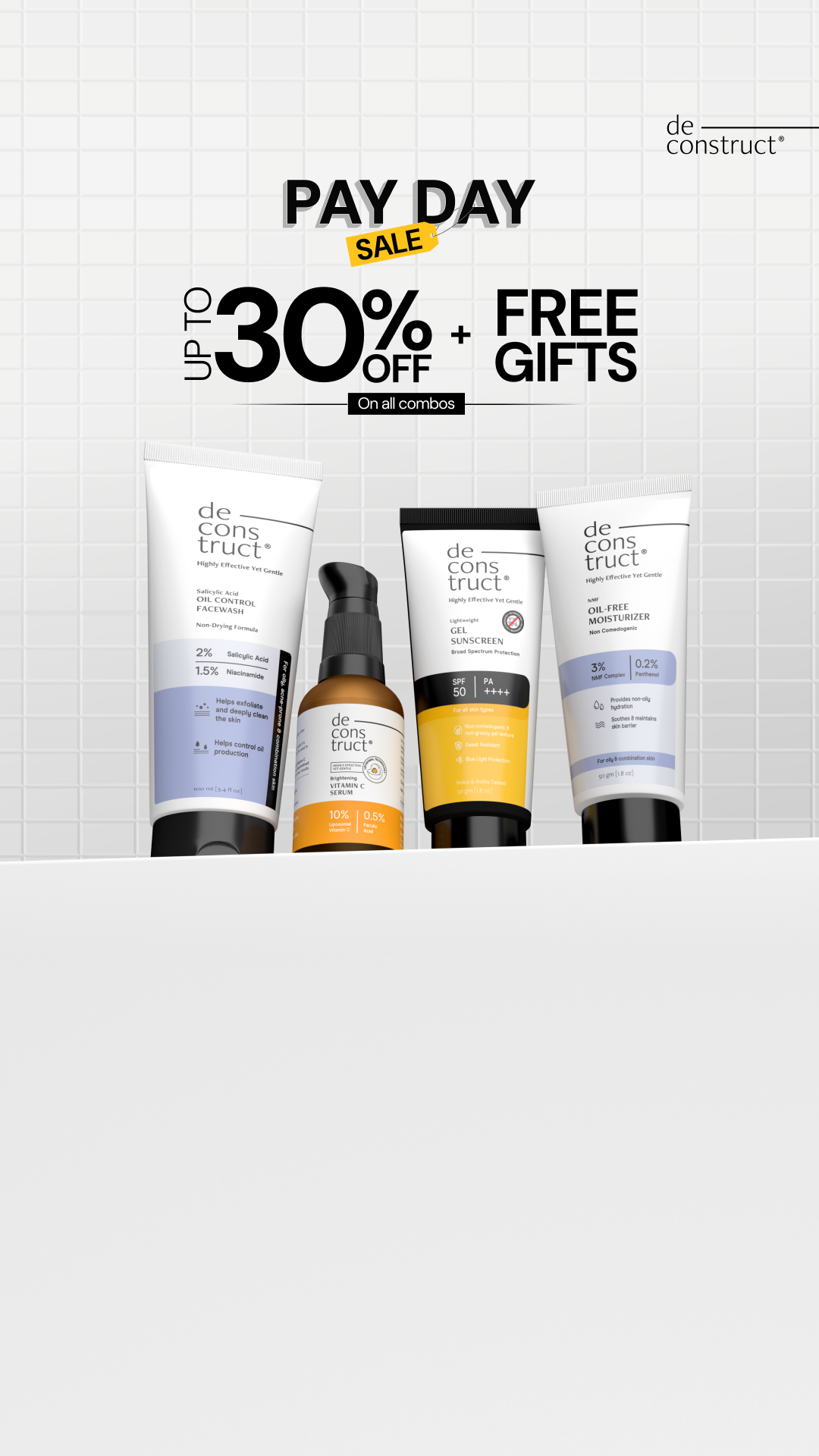 Deconstruct Skincare Facebook ad