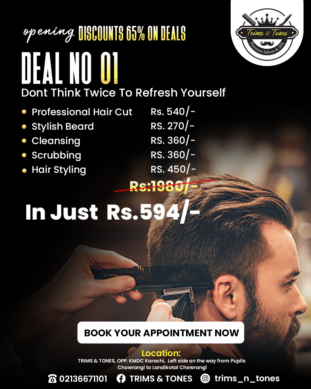 TRIMS & TONES Facebook ad