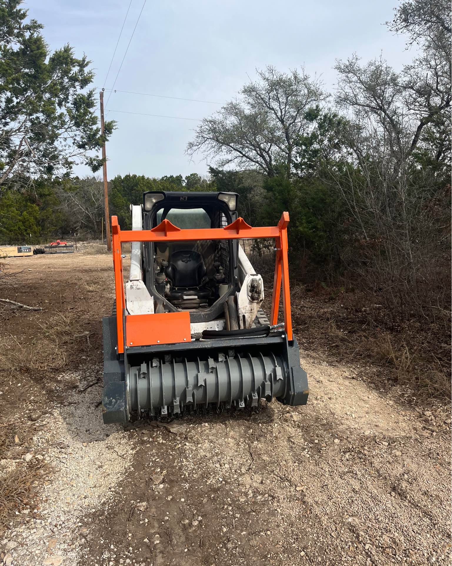 Eric Brown Facebook ad: Brad new skid steer handy 50 inch forestry mulcher 16-30gpm