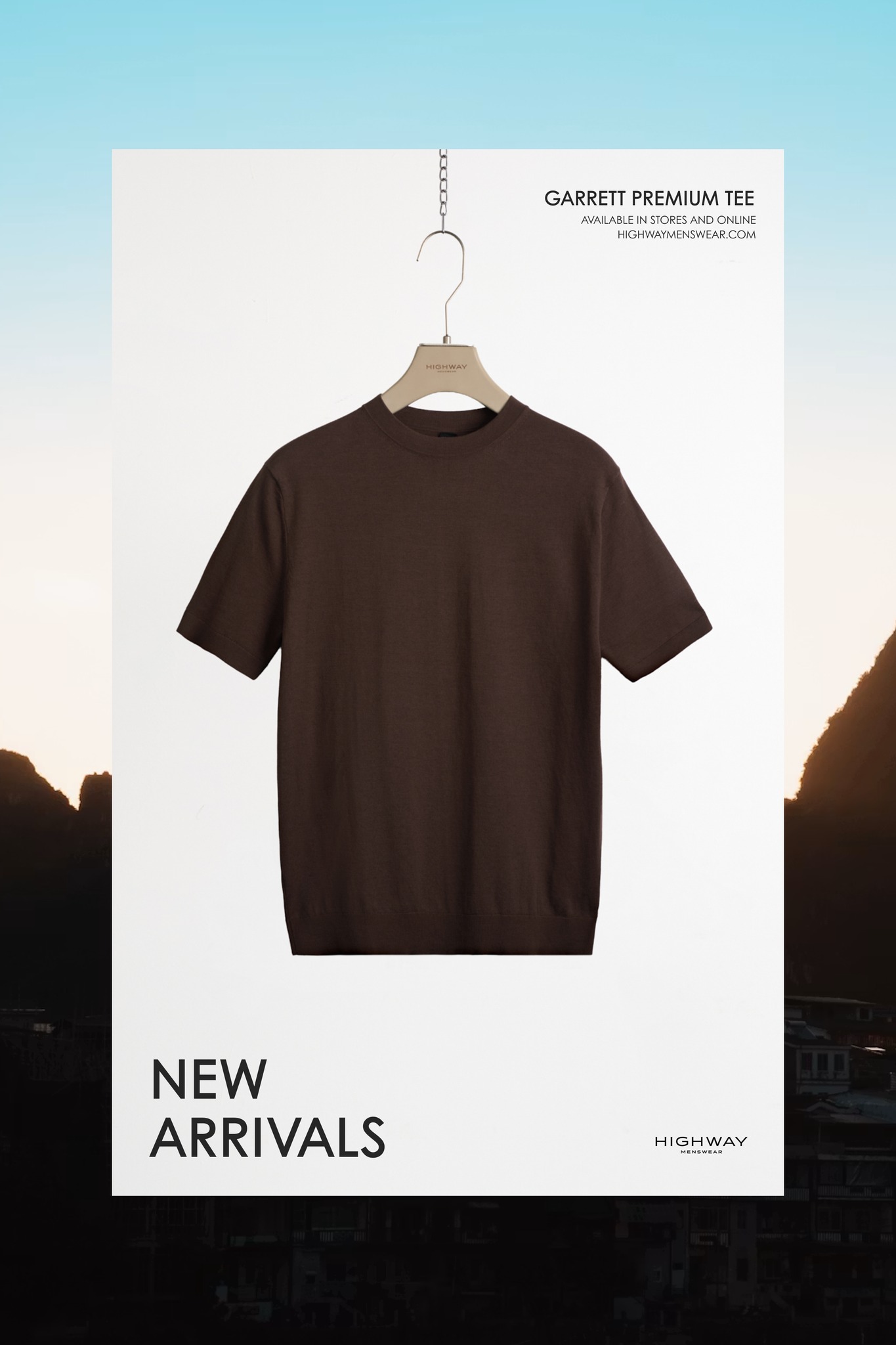 Highway ( Menswear ) Facebook ad: PREMIUM T-SHIRT | GARRETT TEE