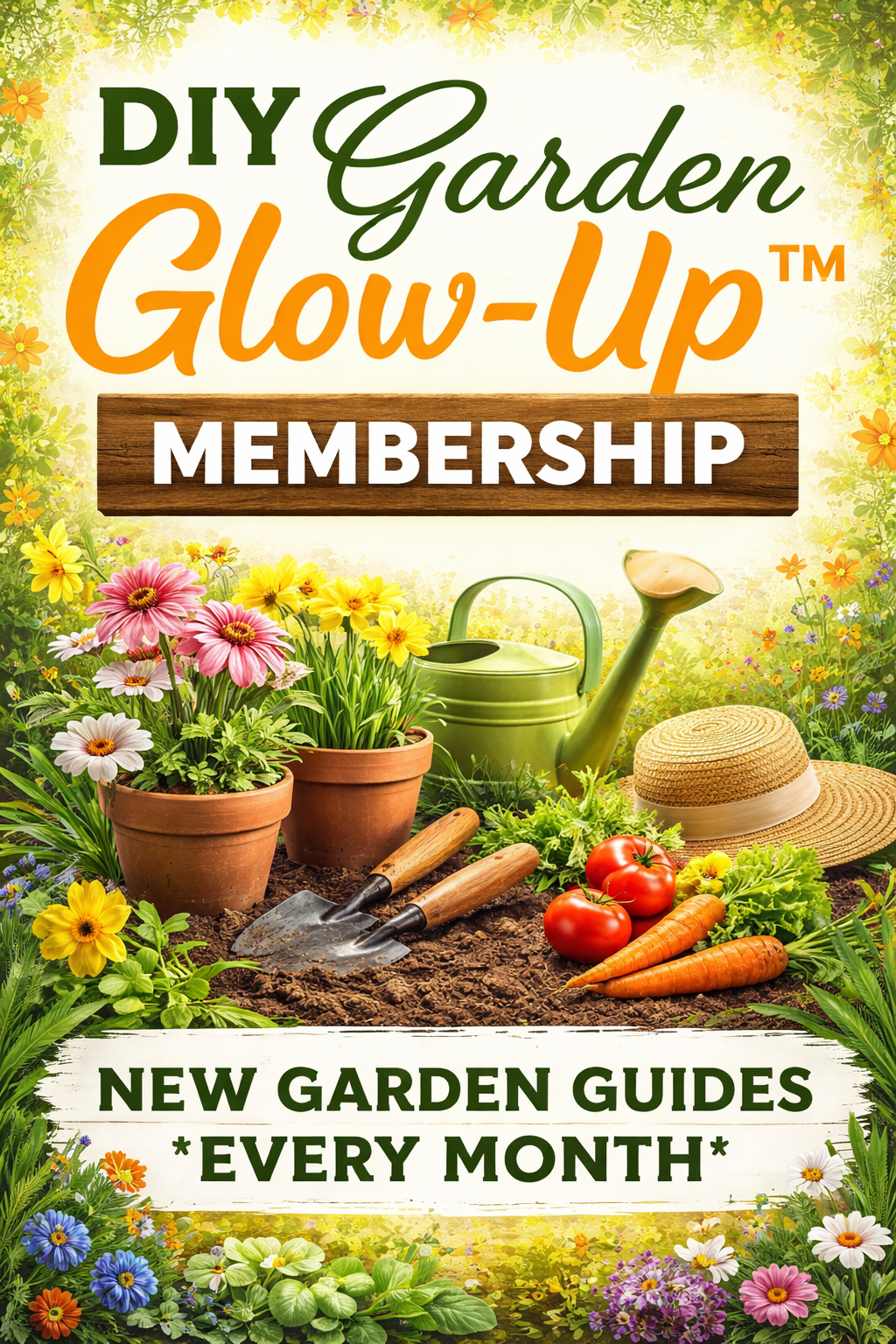 Create - A - Scapes Facebook ad: SUBSCRIBE TODAY! DIY Garden Glow-Up Membership