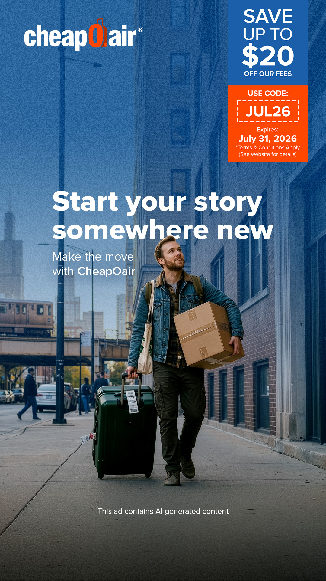 CheapOair Facebook ad