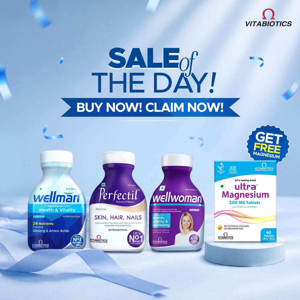 Vitabiotics.in Facebook ad: Sale of the Day is Live!