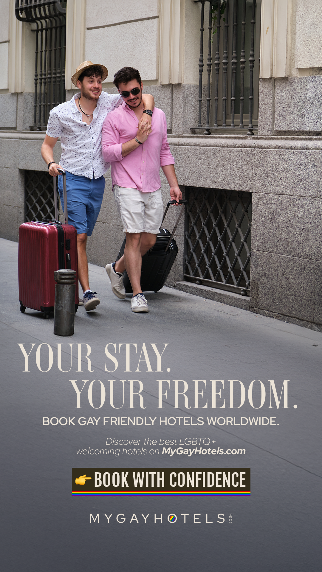 Mygayhotels Facebook ad from Apr 14, 2026
