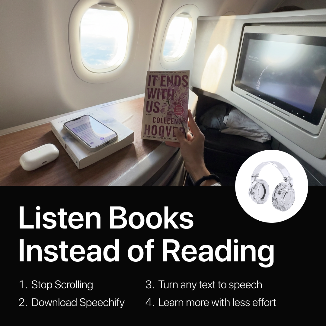 Speechify Facebook ad