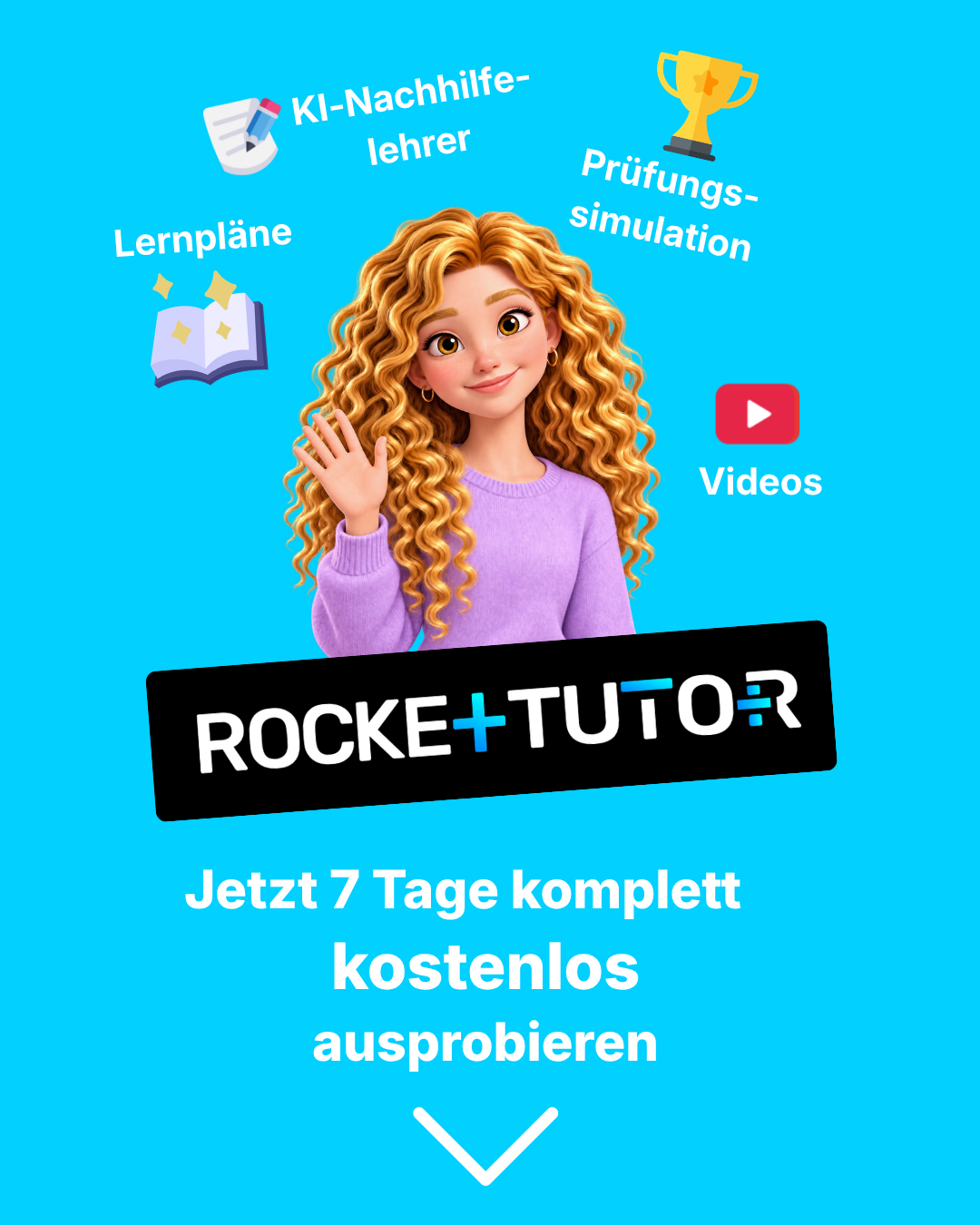 RocketTutor: Deine intelligente Mathe Lernapp Facebook ad
