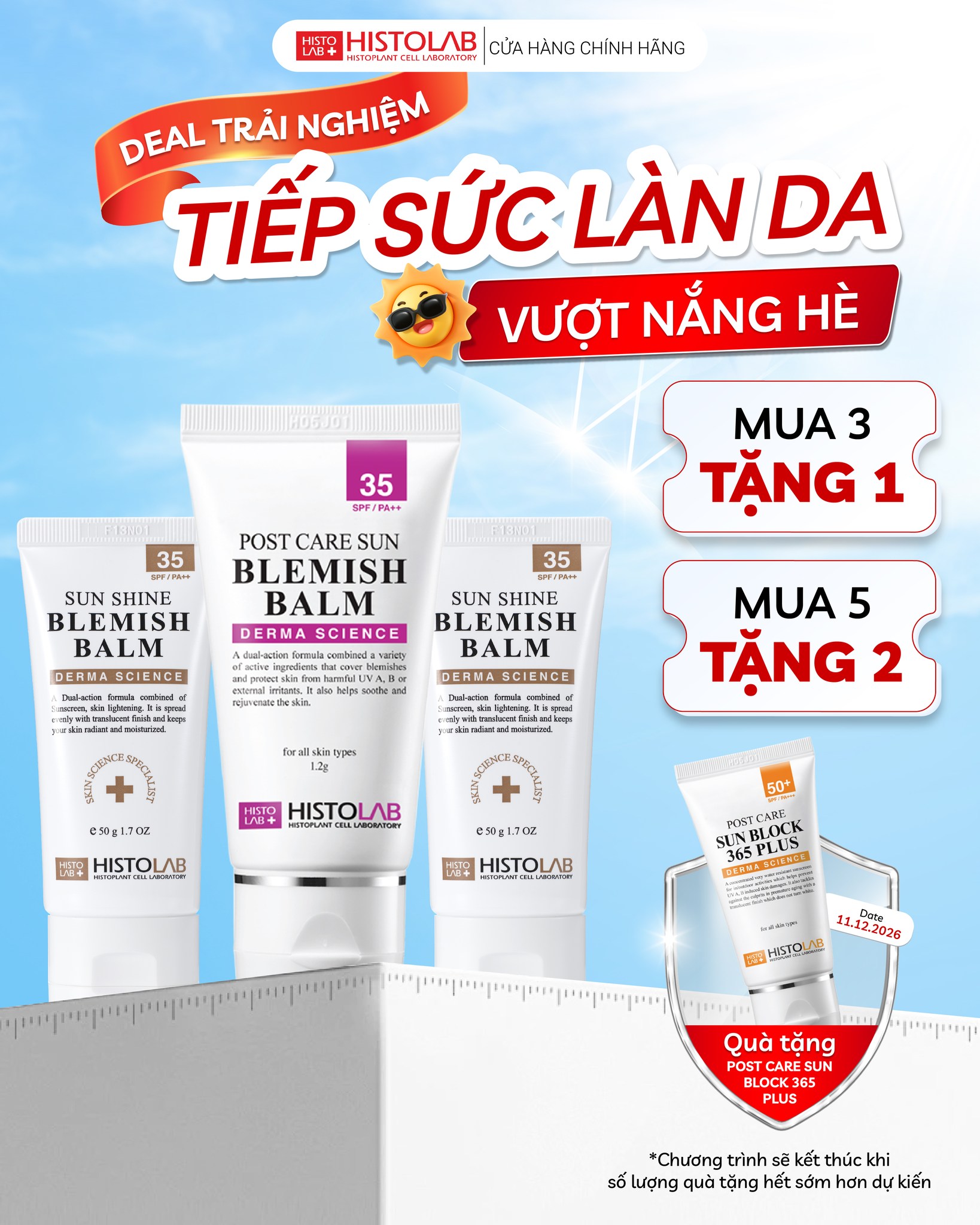 Histolab Việt Nam Facebook ad: TIẾP SỨC LÀN DA, VƯỢT NẮNG HÈ!