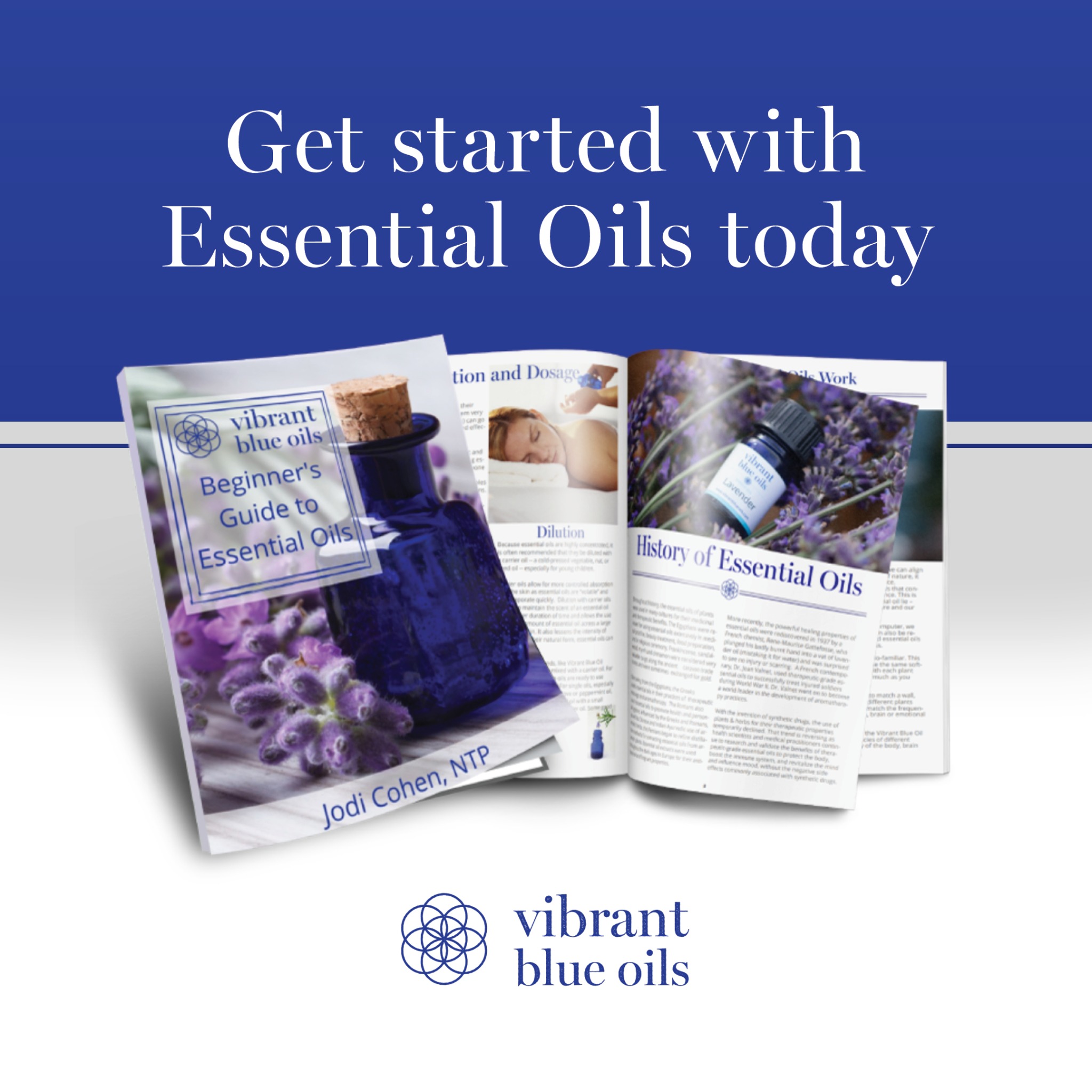 Vibrant Blue Oils Facebook ad