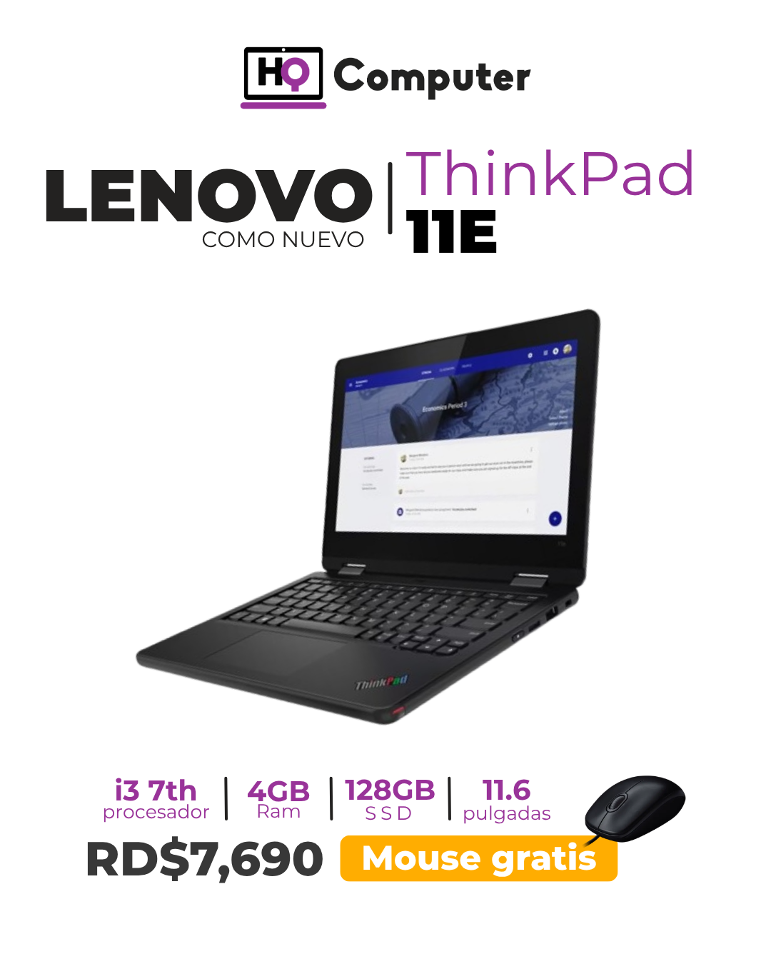 HQ Computer Facebook ad: Chatea con nosotros