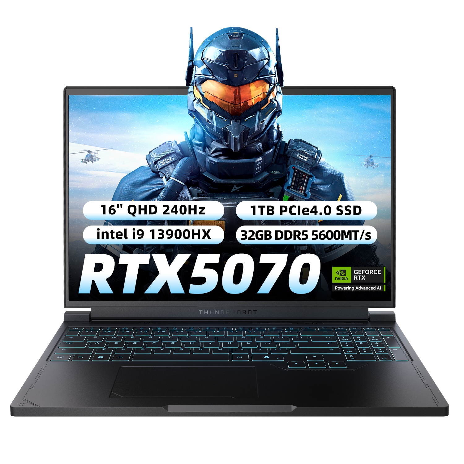 THUNDEROBOT Facebook ad: La THUNDEROBOT RS16 ahora con gráfica RTX 5070.