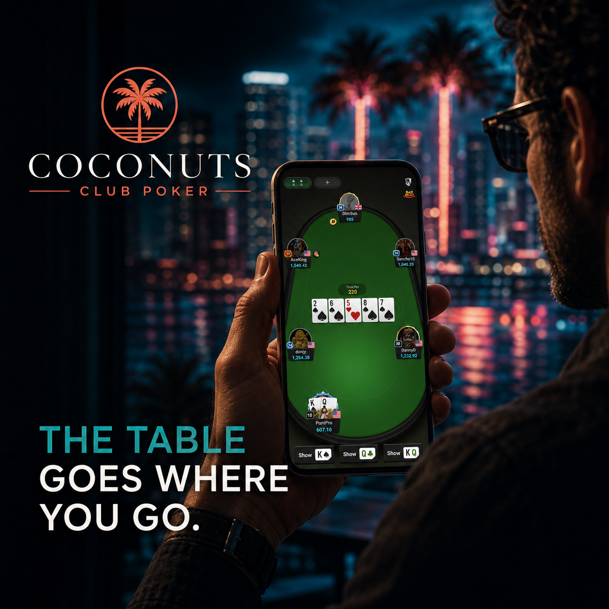 Coconuts Club Poker Facebook ad from Aug 1, 2026
