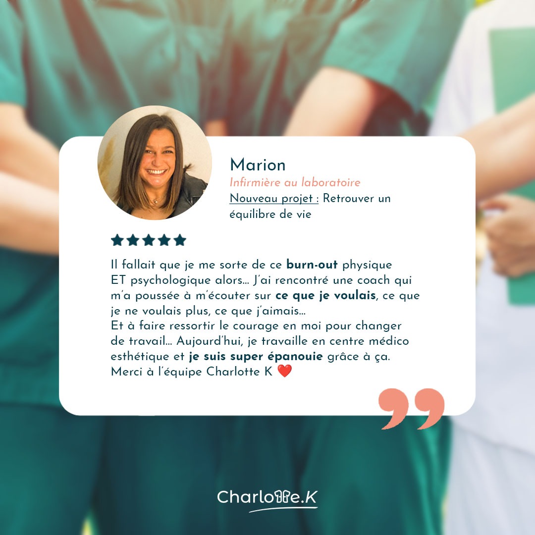 Charlotte K - Évolution et reconversion professionnelle après infirmière Facebook ad
