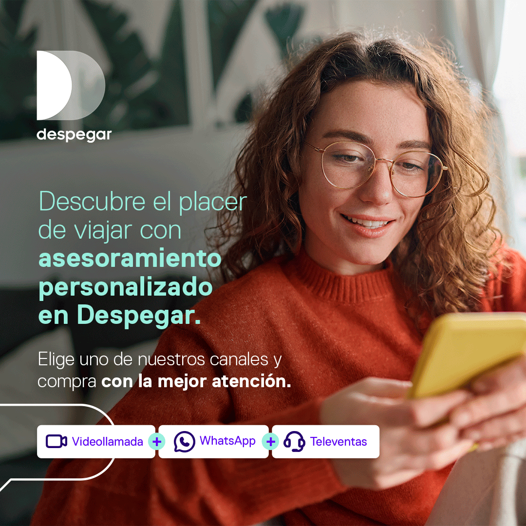 Despegar Facebook ad: Compra por teléfono, videollamada o Whats App