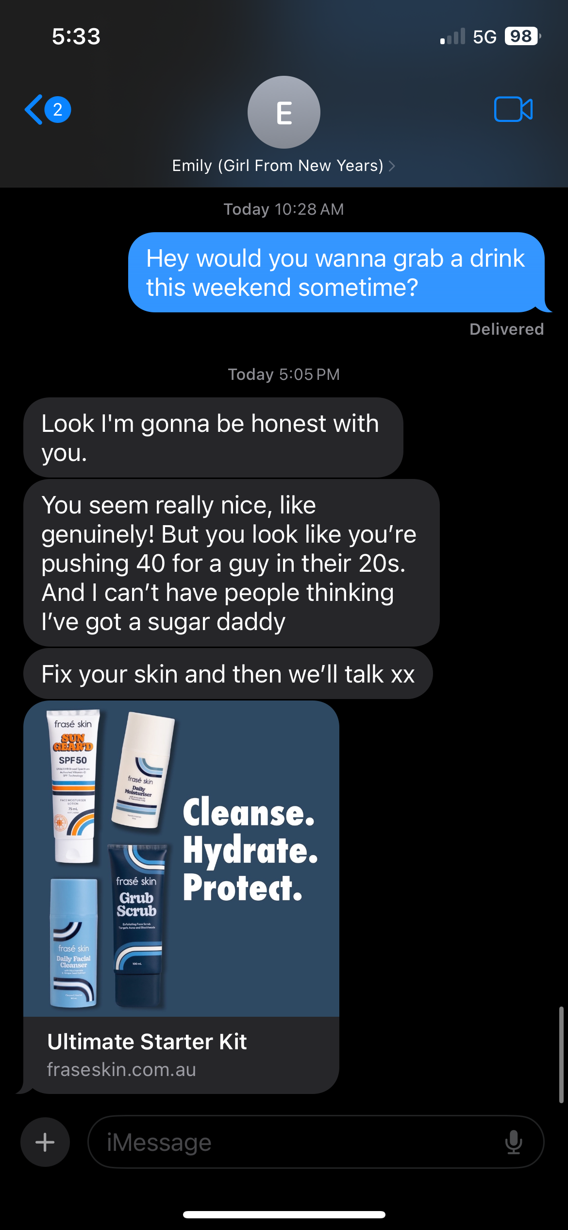 Frasé Skin Facebook ad