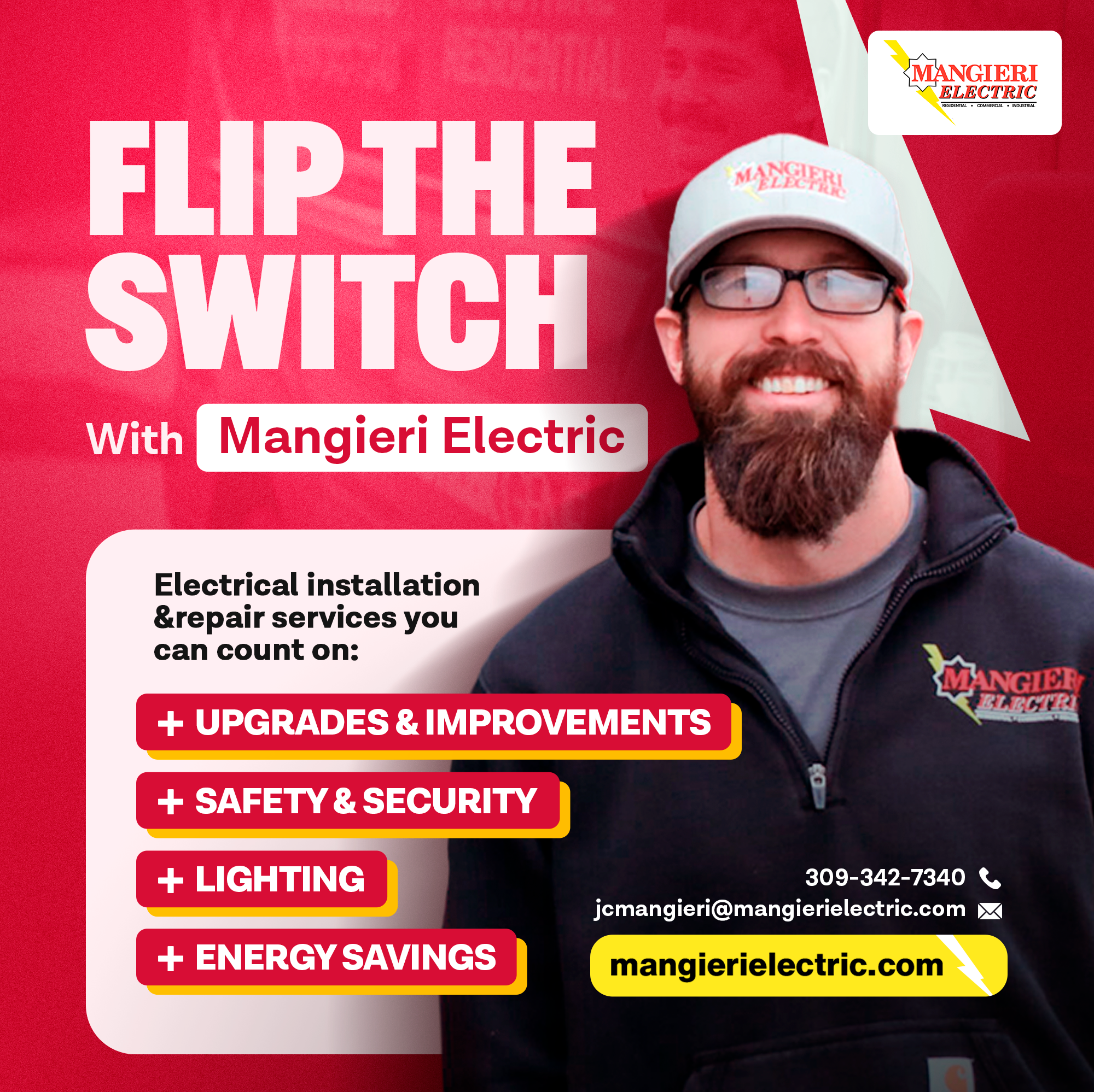 Mangieri Electric Facebook ad