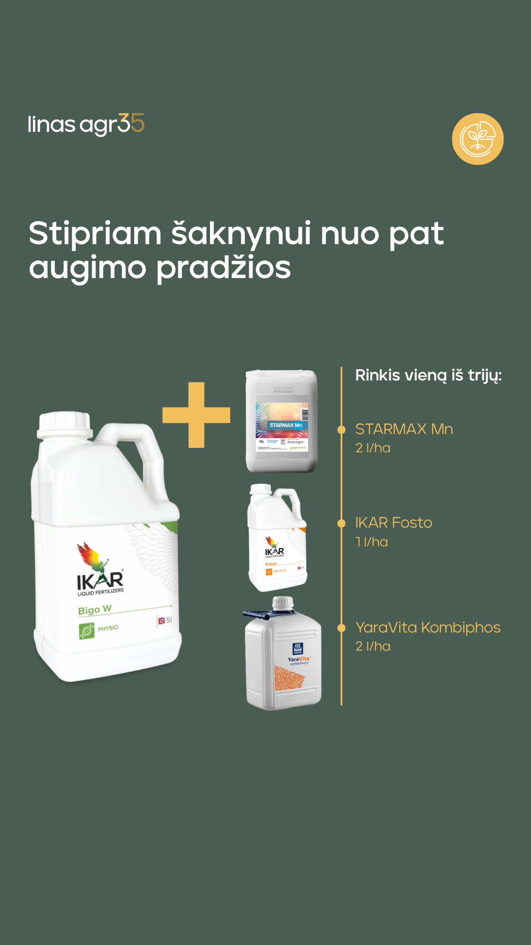 Linas Agro Lietuva Facebook ad: Pasirūpinkite augalų energija