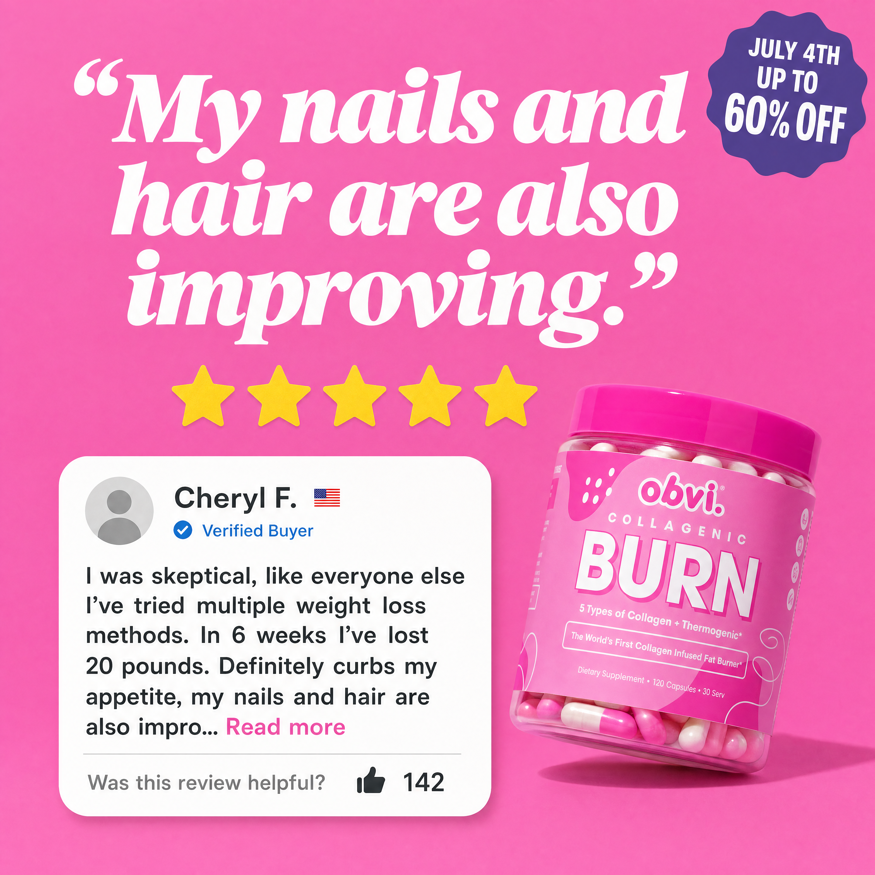 Obvi Health Facebook ad